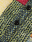 billige mænds fritidsskjorter-Herre Skjorte Casual skjorte Plæd / Tern Grafiske tryk Geometri Høj krave Gul udendørs Gade Langærmet Trykt mønster Tøj Mode Gade Designer Afslappet