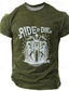cheap Men&#039;s Graphic Tshirts-Carefree Interlude X Joshua Jo Men&#039;s Vintage Motorcycle 3D Printed Short Sleeve Shirt T-shirt
