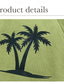 billige designer kollektion-herreshorts hørshorts sommershorts strandshorts snoretræk elastisk taljeprint coconut tree komfort kort daglig ferie strand 30% linned ferie mode armygrøn hvid