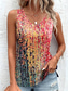 cheap Graphic shop Tank tops &amp; Camis-Women&#039;s Camisole Tank Top Mosaic Stained Glass Print Sleeveless V-Neck Summer Casual Beach Multi-Color Red Blue Green Flowy Relaxed Fit Clothing Apparel