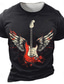 cheap Men&#039;s Graphic Tshirts-Carefree Interlude X Joshua Jo Men&#039;s Vintage Guitar 3D Printed Vacation Short Sleeve T Shirt