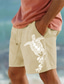 Недорогие Мужские шорты-Мужские 10% льняные шорты с 3d принтом животных, летние гавайские шорты, пляжные шорты с завязками, эластичная талия, дышащие, мягкие, короткие, повседневная, повседневная, праздничная, уличная одежда