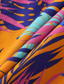 preiswerte Hawaiihemden-Herren Viskosehemd Freizeithemd Blatt tropisch hawaiianische Mode Freizeithemd Button-Up-Hemd täglich hawaiianisch Urlaub Sommer Revers Kurzarm lila