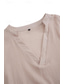 abordables camisas casuales de los hombres-Hombre camisa de lino Camisa Camisa de verano Camisa de playa Verde Beige Manga Larga Color sólido Escote en Pico Verano Primavera Exterior Calle Ropa