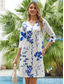 baratos Vestido Floral-Vestido Mini Feminino Vestido Petite Vestido T Shirt Vestido Tee Vestido Shift Vestido de Verão Vestido de Moda Ativa Streetwear ao Ar Livre Férias Trabalho Corte Regular Ombre Floral Manga Curta
