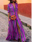 cheap Shirt Dresses-Women&#039;s Shirt Dress Boho Chic Dresses Maxi long Dress Vacation Beach Bohemia Shirt Collar Button Pocket Half Sleeve Summer Spring Loose Fit Striped