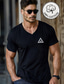 cheap Men&#039;s Graphic Tshirts-Men&#039;s Graphic T shirt Fashion Outdoor Casual T shirt Tee Tee Top Street Casual Daily T shirt Black White Gray Short Sleeve V Neck Shirt Spring &amp; Summer Clothing Apparel