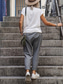 ieftine pantaloni cu picior drept-Pentru femei Pantaloni Casul Zilnic Lung Simplu Buzunare laterale Respirabilitate Comfortabil Inelastic Sfârșit de săptămână Negru Verde Militar Bleumarin Închis Kaki Primavara vara Fit regulat