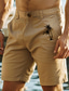 ieftine Pantaloni scurți de plajă-Bărbați Pantaloni Cargo Buton Frunză Respirabil Purtabil Scurt Oficial Petrecere În aer liber Vacanță Nuntă Kaki Micro-elastic