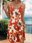 cheap Print Dresses-Women&#039;s Floral Print Strap Mini Dress Stylish Boho Vacation Sleeveless Summer