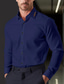 abordables Camisas de vestir-Hombre Camisa Camisa para Vestido Negro Blanco Rosa Manga Larga Plano Diseño Primavera &amp; Otoño Oficina y carrera Fiesta de Boda Ropa