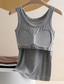 cheap Tank Tops &amp; Camis-Women&#039;s Camisole Tank Top Basic Sleeveless Regular Tops Crew Neck Black White Brown Gray Summer