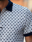 billige poloskjorter-golf poloskjorte for menn strikket polo rutete uformelt trykk formell fest utendørs bomullsblanding kortermet turndown poloskjorter svart sommer mikroelastisk jakkeslag polo