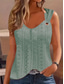 abordables Débardeurs et camisoles femme-Débardeur en Côtelé pour Femmes Blanc Violet Vert Uni Découpé Style Urbain Quotidien Mode Col en V Regulier S