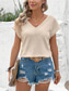 cheap Lace Tops-Women&#039;s White Elegant Lace Tops Eyelet Blouse Dressy Tops Bohemia Casual Short Sleeve V Neck Lace Romantic Petite Tops Summer Holiday Wear White Summer