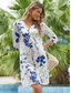 baratos Vestido Floral-Vestido Mini Feminino Vestido Petite Vestido T Shirt Vestido Tee Vestido Shift Vestido de Verão Vestido de Moda Ativa Streetwear ao Ar Livre Férias Trabalho Corte Regular Ombre Floral Manga Curta