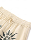 cheap Men&#039;s Elite Pants-Men&#039;s Graphic Prints Flower / Floral Linen Pants Trousers Summer Pants Mid Waist Ethnic Style Casual Daily Holiday Drawstring Elastic Waist 3D Print Spring &amp; Summer 3D Print Black Blue Khaki