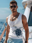 cheap Tank Tops-Men&#039;s 3D Print Tank Top Graphic Fashion Outdoor Casual  Vest Top Undershirt Street Casual Daily T shirt White Blue Sleeveless Crew Neck Shirt Spring &amp; Summer Clothing Apparel