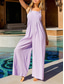 cheap Overalls-Women&#039;s Normal Overall Streetwear Solid Color Sleeveless U Neck Buttons Pocket Street Daily Regular Fit Pink Purple Fuchsia Summer