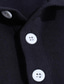 billige klassisk polo-Herre POLO T-skjorte Button Up Poloer Avslappet Ferie Knaphul Kortermet Mote Grunnleggende Fargeblokk Lapper Broderi Sommer Normal Svart Vin Navyblå Grønn POLO T-skjorte