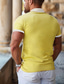 Χαμηλού Κόστους μπλουζάκια πόλο-Ανδρικά Πόλο Πλεκτό πόλο ΕΞΩΤΕΡΙΚΟΥ ΧΩΡΟΥ Επιχείρηση Απορρίπτω Κοντομάνικο Μοντέρνα Επίσημο Συμπαγές Χρώμα Φερμουάρ Καλοκαίρι Κανονικό Κίτρινο Πόλο