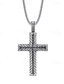 abordables Bijoux pour hommes-Homme Collier Pendentif Couleur acier et chaîne bleu fleur couleur acier Acier inoxydable Croix