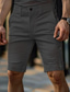 cheap Men&#039;s Shorts-Men&#039;s Shorts Chino Shorts Bermuda shorts Work Shorts Zipper Pocket Plain Comfort Soft Knee Length Outdoor Casual Daily Fashion Streetwear Black White Micro-elastic