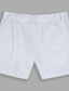cheap Men&#039;s Shorts-Men&#039;s Shorts Linen Shorts Summer Shorts Beach Shorts Front Pocket Solid Color Comfort Breathable Short Outdoor Vacation Fashion Hawaiian Black White Inelastic