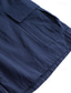 baratos Calções para Homem-Homens Bermuda Cargo Calção Shorts de linho Shorts de verão Botão Bolso multi Tecido Conforto Respirável Curto Casual Diário Feriado Moda Estilo Clássico Branco Azul Marinha