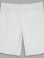 cheap Men&#039;s Shorts-Men&#039;s Shorts Linen Shorts Summer Shorts Zipper Button Pocket Plain Comfort Breathable Knee Length Work Daily Fashion Streetwear Black White Inelastic
