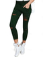 voordelige Skinny broeken voor dames-Dames Leggings Casual / Dagelijks Enkellengte Effen Zijzakken Uitknippen Buikcontrole Billenlift Ademend Rekbaar Weekend Wijn Zwart Wit Grijs Lente zomer Mager