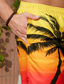 baratos shorts de praia masculinos-Shorts masculinos, bermudas havaianas, bermudas de praia, cordão elástico na cintura, coqueiro, estampa 3D, casual, diário, férias, streetwear