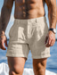 abordables Bermudas de hombre-Hombre Pantalón corto Pantalones cortos de lino Pantalones cortos de verano Pantalones cortos de playa Bolsillo delantero Color sólido Comodidad Transpirable Corto Exterior Vacaciones Moda Hawaiano