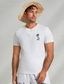 billiga Grafisk T-shirt för män-grafisk henleyskjorta för män kokosnötsträd vit blå grå t-shirt t-shirt 100 % bomull skjorta mode klassisk skjorta kortärmad bekväm t-shirt street semester sommar modedesigner kläder