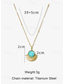 cheap Accessories For Women-Turquoise Eye Pendant Necklace in Titanium Steel - Elegant Adjustable Chain for Wome