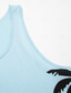 preiswerte Tanktops-Herren Tanktop mit Grafik, lässiges Weste-Top mit Kokosnussbaum, modisches hawaiianisches Unterhemd, Street-Style-T-Shirt für den Alltag und Strand, weiß/blau, kurzärmliges Rundhals-Shirt, Frühlings- und Sommerkleidung