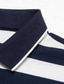 preiswerte klassisches Polo-Herren Strickpolo Golfpolo Casual Sport Poloshirt Turndown Kurzarm Fashion Basic Streifen Uni Knopf Sommer Regular Fit Schwarz Blau