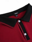 voordelige klassieke polo-Voor heren POLO Shirt Polo&#039;s met knopen Casual Sport Revers Korte mouw Modieus Basic Kleurenblok Koe Lapwerk Geborduurd Zomer Normale pasvorm Geel Rood blauw Groen POLO Shirt
