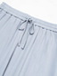 tanie lniane spodnie-Męskie Lniane spodnie Kieszeń Ściągana na sznurek Jednokolorowe Odporność na wiatr Oddychający Pełna długość Na zewnątrz Codzienny Święto Urlop Moda Niebieski Zielony Średnio elastyczny