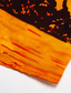 abordables camisas casuales de los hombres-Árbol de coco Hawaiano Complejo Hombre Camisa Abotonar la camisa Camisas estampadas Ropa Cotidiana Vacaciones Playa Primavera verano Diseño Manga Larga Naranja S, M, L Algodón Camisa