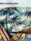 tanie Koszule hawajskie-Drzewo kokosowe Drzewo palmowe Surfing Hawajskie Ośrodek wczasowy Męskie Koszula hawajska Na zewnątrz Ulica Codzienny Lato Wiosna Wieczorne Krótkie rękawy Niebieski S, M, L Poliester Koszula