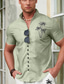 cheap Men&#039;s Casual Shirts-Men&#039;s Shirt Coconut Tree Graphic Prints Stand Collar Blue Purple Green Khaki Gray Outdoor Street Short Sleeve Print Clothing Apparel Fashion Streetwear Designer Casual