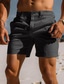 preiswerte Herren Shorts-Herren Shorts Kurze Hosen Chino Bermuda Shorts Bermudas Arbeitsshorts Tasche Glatt Komfort Atmungsaktiv Kurz Casual Täglich Strand Modisch Stilvoll Schwarz Weiß Mikro-elastisch