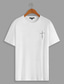 preiswerte Männer Grafik Tshirt-Herren-T-Shirt, 100 % Baumwolle, Grafik-T-Shirt, modisches, klassisches Hemd, schwarz, weiß, kurzärmelig, bequemes T-Shirt, Straße, Urlaub, Sommer, Modedesigner-Kleidung