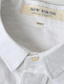 cheap Men&#039;s Linen Shirts-Men&#039;s Shirt Linen Shirt Cotton Linen Shirt Button Up Shirt Casual Shirt White Navy Blue Khaki Light Grey Short Sleeve Plain Turndown Summer Street Hawaiian Clothing Apparel Button-Down