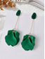 cheap Accessories For Women-Women&#039;s Chic Green Acrylic Drop Earrings with Gold-Tone Accents - Lightweight Dangle Design