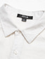 رخيصةأون قمصان الكتان الرجالية-رجالي قميص قميص كتان زر حتى القميص قميص الشاطئ أبيض كم طويل سهل Lapel ربيع &amp; الصيف مناسب للبس اليومي عطلة ملابس