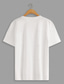 voordelige Casual T-shirts voor heren-Voor heren T-shirt Effen Strakke ronde hals Straat Vakantie Korte Mouw Kleding 100% katoen Modieus Ontwerper Klassiek