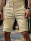 preiswerte Herren Shorts-Herren Shorts Kurze Hosen Chino Bermuda Shorts Bermudas Arbeitsshorts Zip Tasche Glatt Komfort Weich Knielänge Outdoor Casual Täglich Modisch Strassenmode Schwarz Weiß Mikro-elastisch
