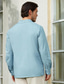 cheap Men&#039;s Linen Shirts-Men&#039;s 55% Linen Shirt Linen Shirt Summer Shirt Beach Shirt Blue Khaki Long Sleeve Plain Lapel Spring &amp; Summer Casual Daily Clothing Apparel